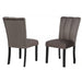 Dining Chairs With Pedestal Base (Set of 2) - Black / Brown Home Essentials