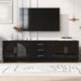 Modern Minimalist TV Stand, Entertainment Center Media Console Cabinet With Adjustable Shelves For Living Room Hearth and Haven