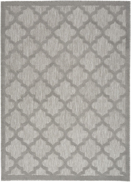 6' X 9' Geometric Flatweave Area Rug - Gray