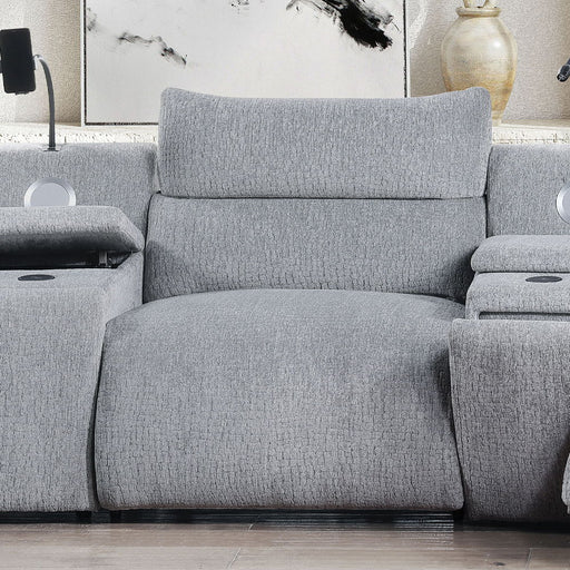 Fullar - Modular Power Motion Armless Recliner - Light Gary Chenille ACME