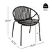 7 Piece Outdoor Modern Dining Set With Stackable Chairs Noble House