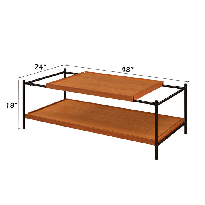 Oaken - Coffee Table - Honey Oak & Black ACME