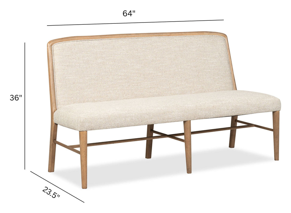Woodward - Upholstered Bench - Dark Clove / White Magnussen Furniture