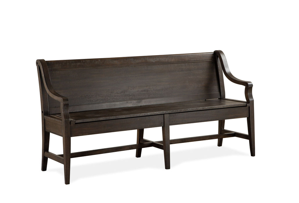 Westley Falls - Bench With Back - Graphite Magnussen Furniture