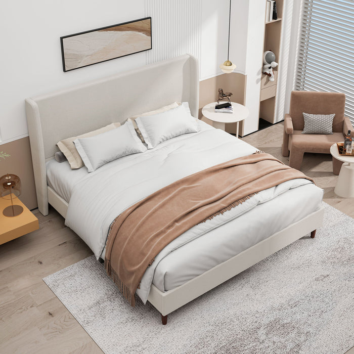 Upholstered Bed & High Headboard Design Home Essentials