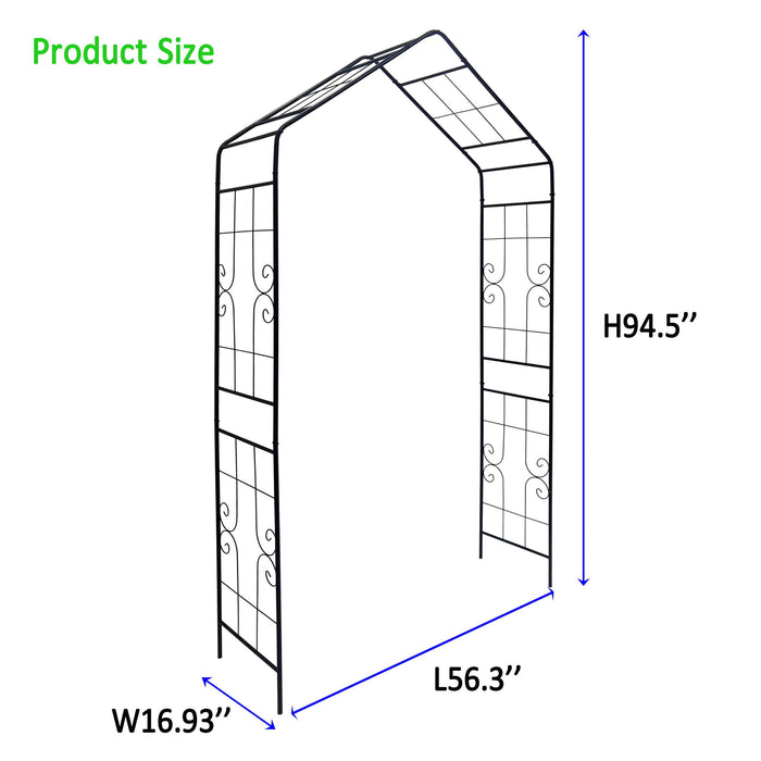 Garden Arch, Climbing Plants Support Outdoor - Black Daily Nest