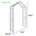 Garden Arch, Climbing Plants Support Outdoor - Black Daily Nest
