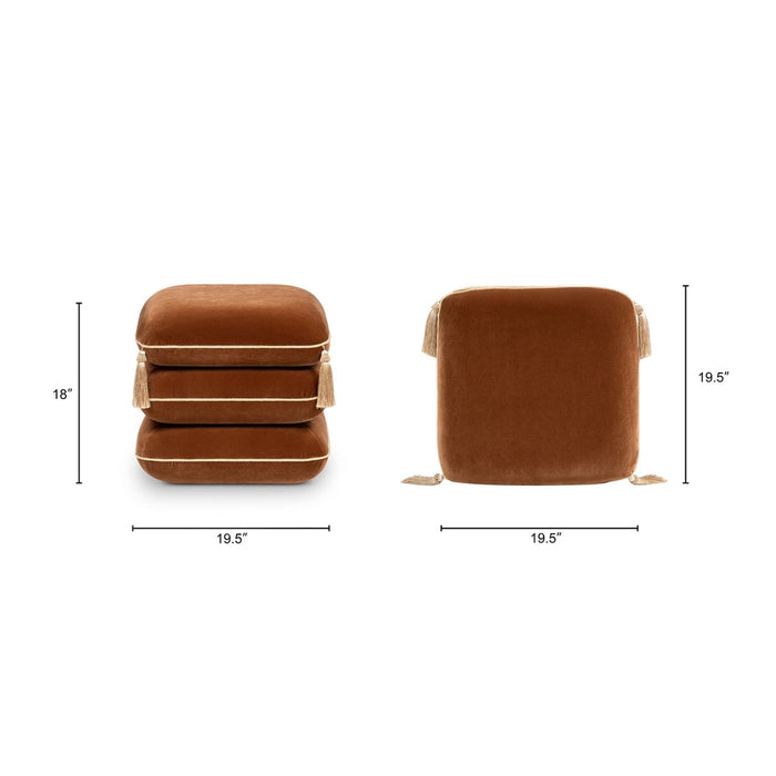 Monarch - Squared Upholstered Ottoman Jennifer Taylor Home