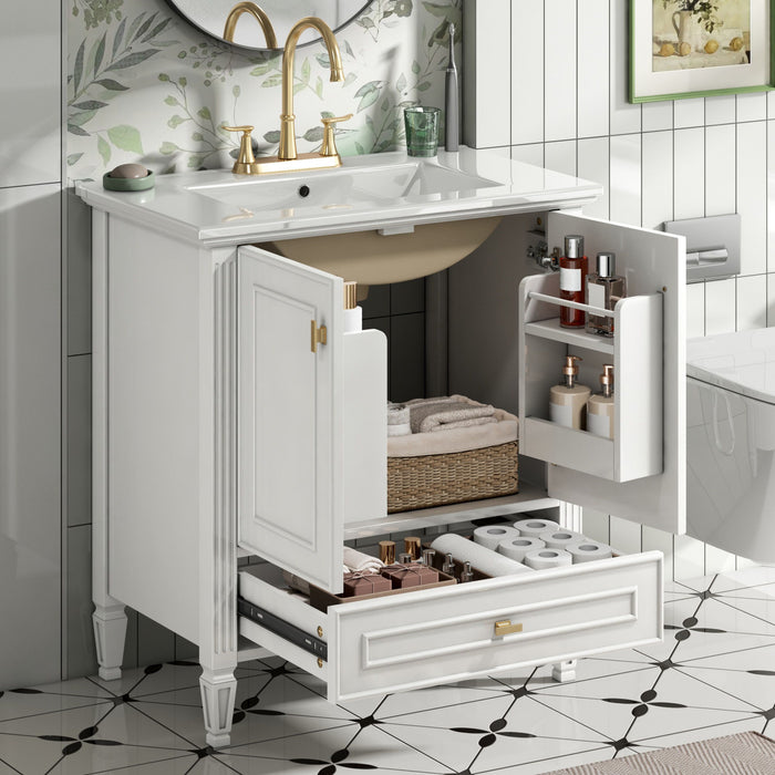 Freestanding Vanity With 1 Drawer & 2 Soft Close Doors With Door Mounted Storage Noble House