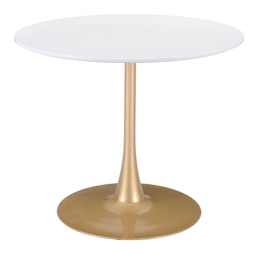 Opus - Dining Table - White / Gold Zuo Modern