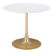 Opus - Dining Table - White / Gold Zuo Modern