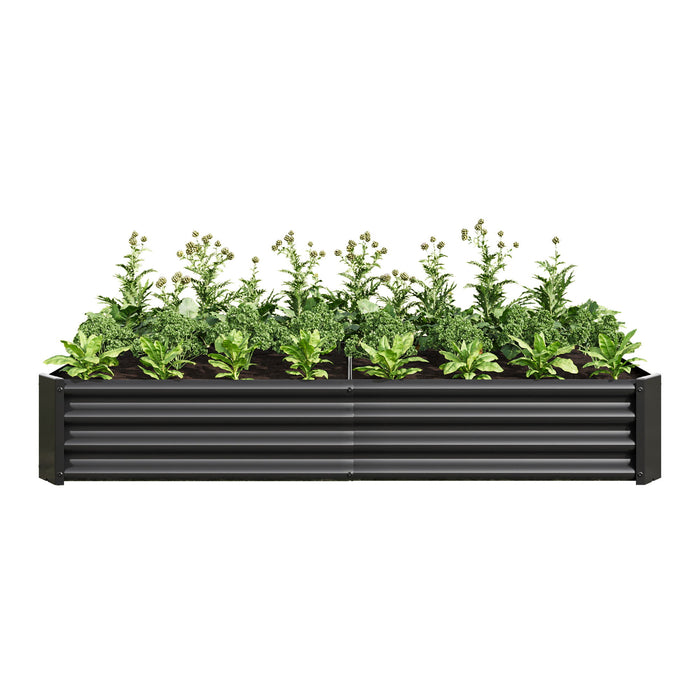 Raised Garden Bed Outdoor, Metal Raised Rectangle Planter Beds For Plants, Vegetables, And Flowers - Black