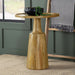 Pedestal Accent Table With Eco Friendly Base And Round Lipped Top - Brown Furniture Max