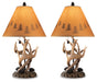 Derek - Poly Table Lamp (Set of 2) - Brown Signature Design by Ashley®