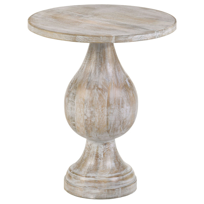 Pedestal Accent Table Elegant Round Top Table - Ivory Furniture Max