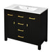 Bathroom Vanity With Sink, Cabinet With 4 Drawers & 2 Soft Close Doors, Rectangular Storage Unit For Bathroom Hearth and Haven