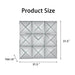 3D Beveled Wall Mirror With Frame, Large Square Design For Living Room - Silver Daily Nest