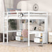 Loft Bed With Desk, Cabinets, Drawers, Charging Station And Bedside Tray Hearth and Haven