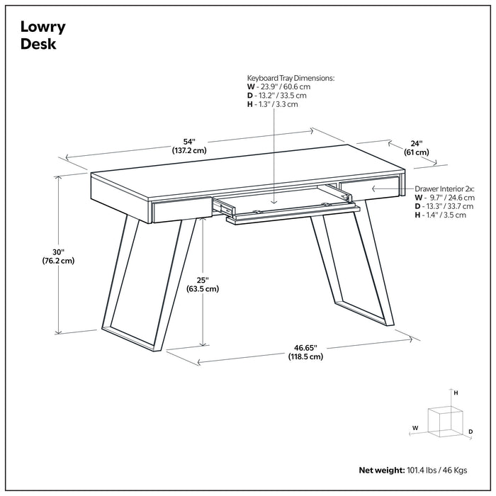 Lowry - Handcrafted Desk Simpli-Home