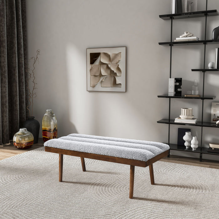 Troni - Bench - Brown / Light Gray Ashcroft Furniture