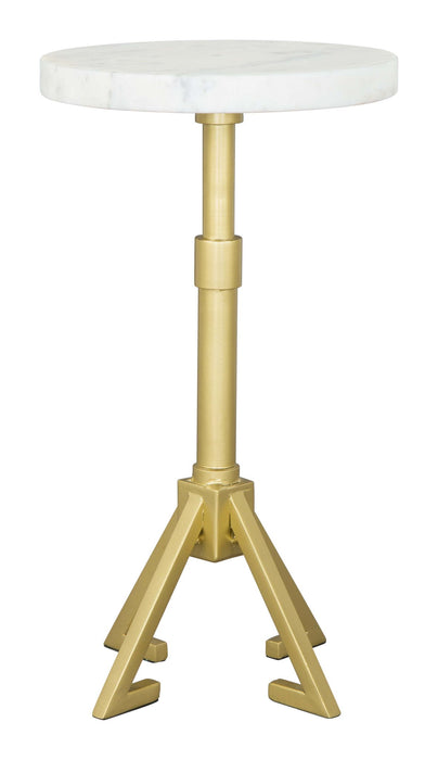 Maurice - Side Table - White / Gold
