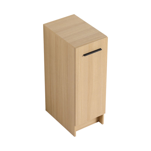 Slim Freestanding Bathroom Storage Cabinet - Light Oak Home Essentials