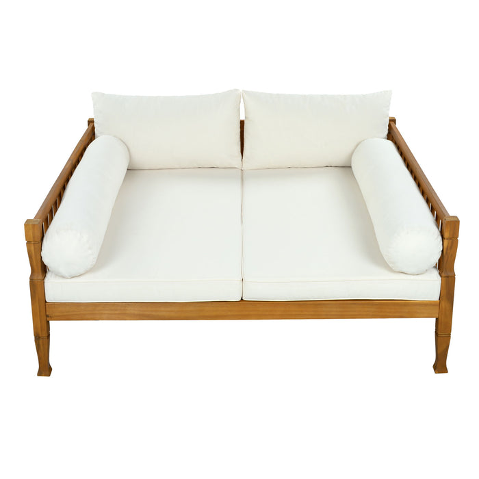 Outdoor Sofa Bed, 2 In 1 Patio Daybed For Backyard Hearth and Haven