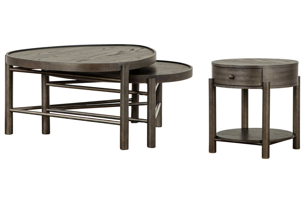 Hadleigh - Shaped Nesting Cocktail Table Set Magnussen Furniture