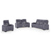Austin - 3 Piece Reclining Sofa And Loveseat With Storage Arms - Gray Global Furniture USA