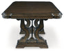 Maylee - 11 Pc. - Dining Extension Table, 4 Side Chairs, 2 Arm Chairs, Storage Bench, Buffet And Hutch - Dark Brown Signature Design by Ashley®