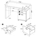 2 Drawer Reversible Office Desk With Modular Design Furniture Max