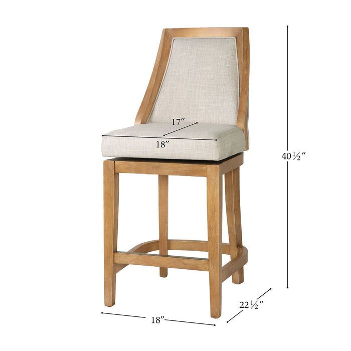 Swivel Counter Stool - Honey Oak New Ridge Home