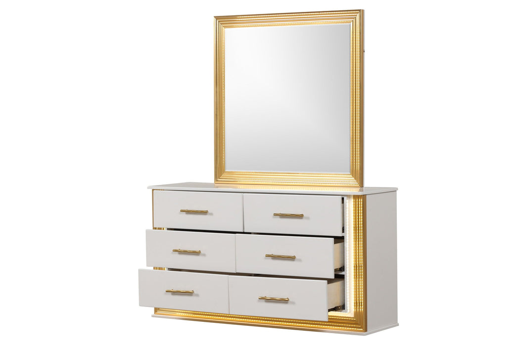 Obsession - Square Mirror - White Matrix Furniture Group