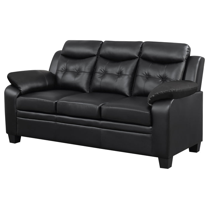 Eaton - Padded Sofa With Tufted Design - Black Furniture Max