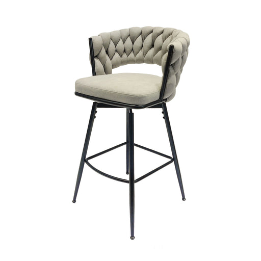 Bar Stool 360 Swivel With Back Footrest Home Essentials