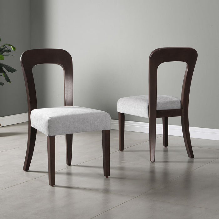 Upholstered Dining Chairs (Set of 2) - Gray Noble House