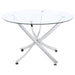 Declan - Round Top Dining Table - Chrome Furniture Max