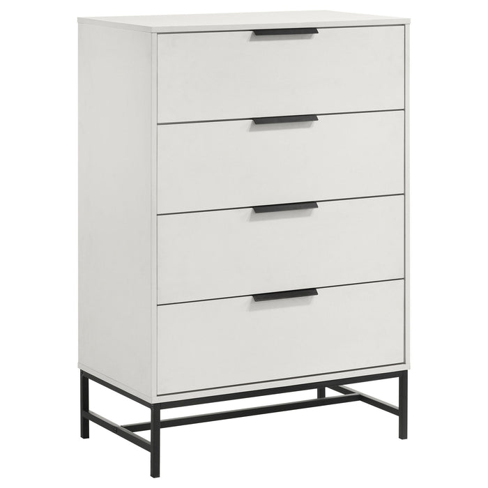 Taraval - 4 Drawer Chest - White Furniture Max