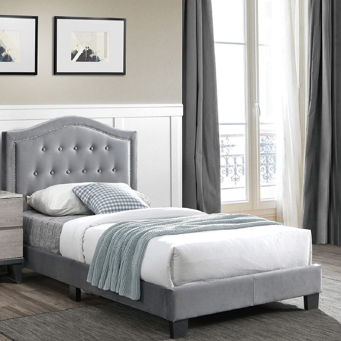 European Style Bed, Button Tufted Headboard Home Essentials
