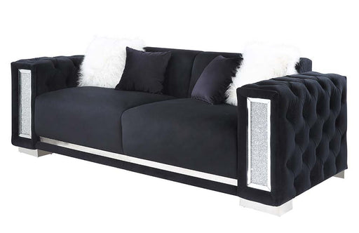 Trislar - Sofa With 4 Pillows (Same 52525) - Black Velvet ACME