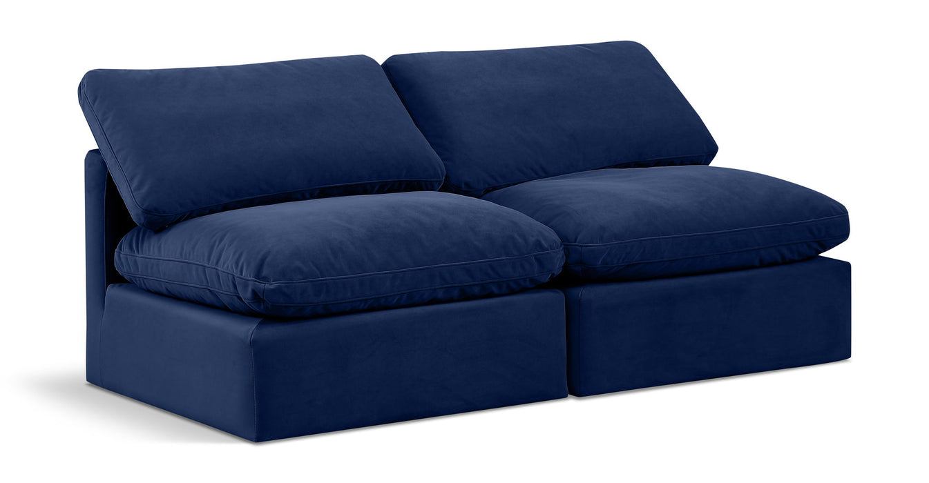 Indulge - Velvet 2 Seat Modular Armless Sofa Meridian Furniture