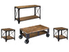 Pinebrook - Rectangular 2 Braking Casters Cocktail Table Set Magnussen Furniture