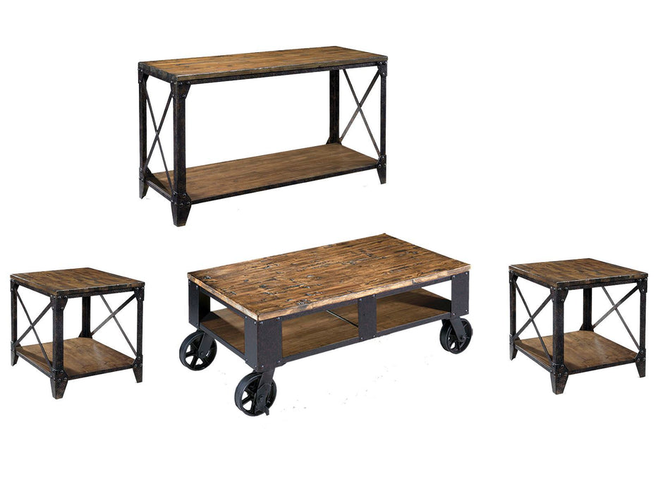 Pinebrook - Rectangular 2 Braking Casters Cocktail Table Set Magnussen Furniture