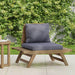 Aticus - 4 Person Outdoor Seating Group With Cushions, Slatted Club Chair - Dark Gray Noble House