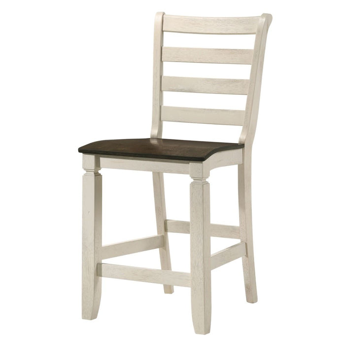 Tasnim - Counter Height Chair (Set of 2) - Oak & Antique White ACME