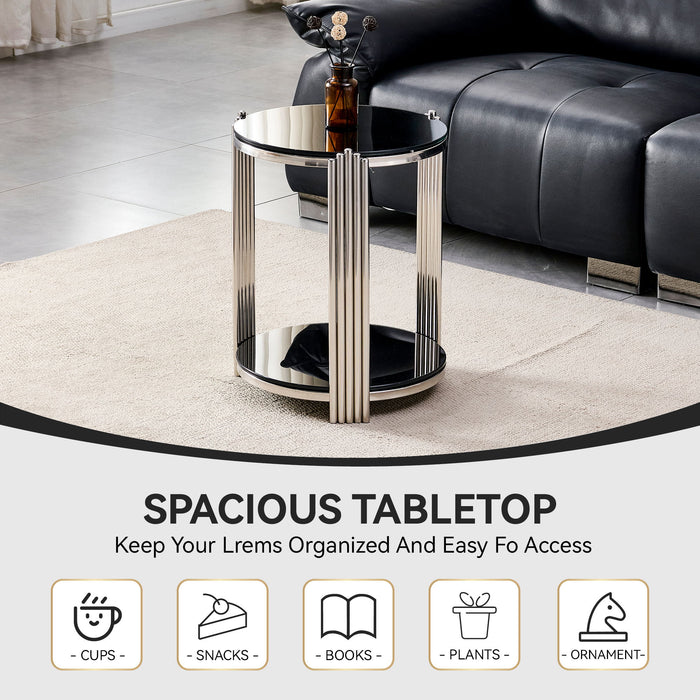 Round Table With Double Layer Storage Home Essentials