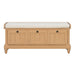 Shoe Bench With Cushion And 3 Drawers - Natural Hearth and Haven