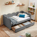 Gingham Daybed With USB Charging Port, Wave-Shaped Design Home Essentials