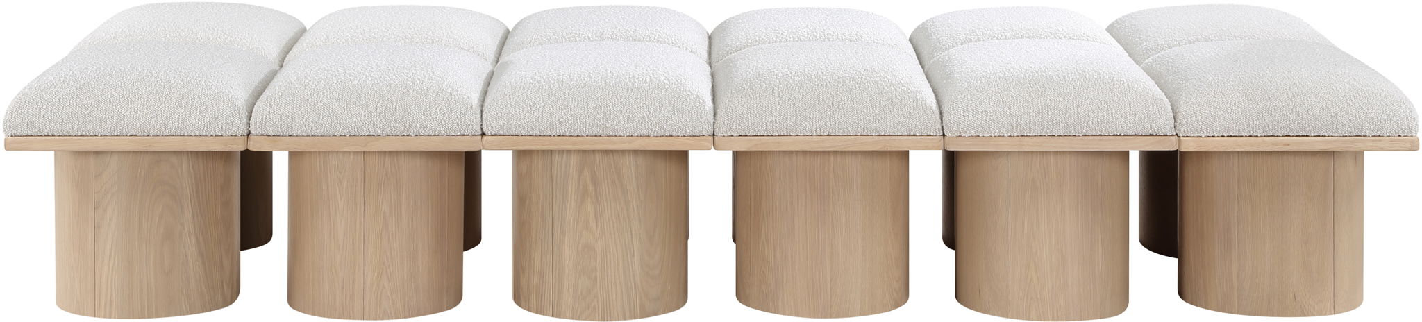 Pavilion - 12 Piece Modular Bench With Natural Base Meridian Furniture