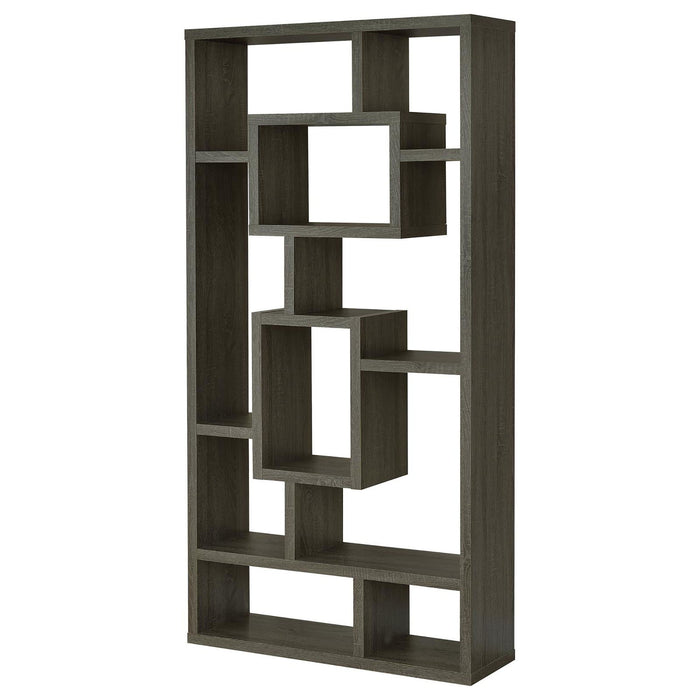 10 Shelf Open Back Bookcase Furniture Max